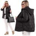 KURTKA PRZEJŚCIOWA DAMSKA PIKOWANA Z KAPTUREM DUŻE ROZMIARY REGULOWANE BOKI