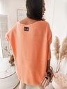 Voľný oversize sveter s vreckami NOBIS farba marhuľa Model Luźny sweter oversize z kieszeniami