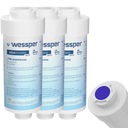 3x Sprchový vodný filter na tvrdú vodu Wessper Aqua White zásoba