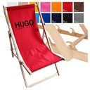 LEŻAK Z LOGO DREWNIANY PERSONALIZOWANY REKLAMOWY Z NADRUKIEM **Premium**