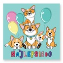 481927 КВАДРАТНАЯ КАРТОЧКА С ЛУЧШИМИ МИЛЫМИ СОБАКАМИ ГЕНРИ