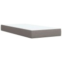 VIDAXL PALIER KONTYNENTALNE AVEC MATERACEM, TAUPE, TISSU 80X200 CMphoto 8