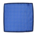 Темно-синий и синий нагрудный платок с геометрическим узором