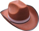 КОРИЧНЕВАЯ КОВБОЙСКАЯ ШЛЯПА ШЕРИФА С РЕМЕНЕМ