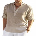 Męska Bluzki Luźna Moda Koszula S-4XL,M Kolor biały