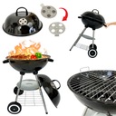 КРУГЛЫЙ ПОРТАТИВНЫЙ УГОЛЬНЫЙ САДОВЫЙ ГРИЛЬ НА КОЛЕСАХ, КРЫШКА, РЕШЕТКА ДЛЯ БАРБЕКЮ 1014
