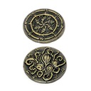 КУЛЬТИСТЫ ЗОЛОТАЯ МЕТАЛЛИЧЕСКАЯ МОНЕТА 1 ПК РПГ РПГ