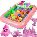 НАБОР КИНЕТИЧЕСКОГО ПЕСКА 3 КГ ФОРМЫ ИГРУШКИ ДЛЯ БАССЕЙНА