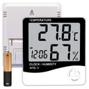 ПОГОДНАЯ СТАНЦИЯ С ЖК-дисплеем, БЕСПРОВОДНОЙ ТЕРМОМЕТР, ГИГРОМЕТР, ЧАСЫ + БАТАРЕЯ