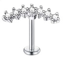 Пуссеты для ушей Labret Crystals SS316L 1.2/8
