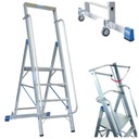 Krause Мобильная складская лестница + перила, 4 ступеньки
