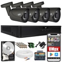 MONITORING 4 KAMERY 8MPX 4K UHD Z DYSKIEM