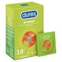 Stimulačné kondómy DUREX Arouser 18 ks Rebrované Vlhčené Lekárska zložka Áno