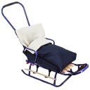 Традиційні металеві сани JEE M BACKREST + PUSHER + спальник + підніжка