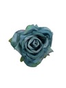 Головка розы 9 см синяя