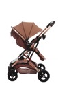 Многофункциональная детская коляска Koetsi 3-в-1, коричневая.