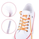 Круглые шнурки без завязок для оранжевых кроссовок и спортивной обуви.