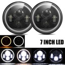 2 PIEZAS 7'' RENDONDOS REJILLAS DIODO LUMINOSO LED 75W HI/LO 