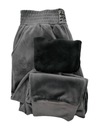 Velúrové nohavice zateplené vrecká guma v páse Stredová část (výška v páse) vysoká