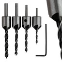 Набор сверл СВЕРЛА с зенковкой по дереву, 5 элементов КАЧЕСТВО