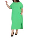 Šaty rovné midi LENA 051 / 50/52 3XL 4XL zelená