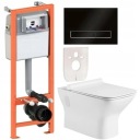 КОМПЛЕКТ 6 в 1 FRAME УНИТАЗ + СИДЕНЬЕ + ЧЕРНАЯ КНОПКА