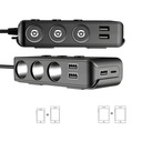 МОЩНЫЙ разветвитель прикуривателя 12–24 В 3xUSB + 1xUSB-C QC 3,0 120 Вт