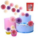 УКРАШЕНИЕ ВАФЕЛЬНОГО ТОРТА «ЦВЕТЫ РОМАШКИ» 12 ШТ.