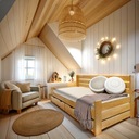 dřevěná postel VASTO 160x210 s vysokým opěradlem