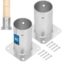 КОМПЛЕКТ 2x КРОНШТЕЙН ДЛЯ НОЖКИ КОЛОННЫ С БОЛТОВЫМ креплением СТАЛЬНОЙ АНКЕР Fi 80 ММ