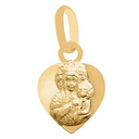 ZŁOTY MEDALIK SERDUSZKO Z MATKĄ BOSKĄ 585 CHRZEST