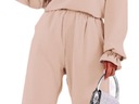 Элегантный женский комплект, блузка от испанки, брюки с рюшами, модный, свободный, L/XL.