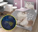 Постельное белье двухстороннее Котёнок белое 160Х200 LUMINOUS