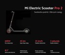 Kolobežka Xiaomi Mi Pro 2 300 W 25 km/h Priemer kolies (palce) 8.5"