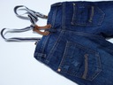 LINDEX detské džínsové nohavice klasické + vizitkový postroj J.NOWE 122 Dominujúca farba modrá