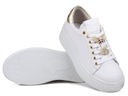 Buty sneakersy damskie białe creepersy na platformie skórzane SN67 36 Płeć kobieta