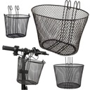КОРЗИНА ДЛЯ ВЕЛОСИПЕДОВ ПЕРЕДНЯЯ ПОДВЕСНАЯ ЧЕРНАЯ МЕТАЛЛ 30СМ