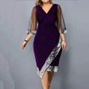 10K koktejlové šaty klasické midi veľkosť 4XL Pohlavie Výrobok pre ženy