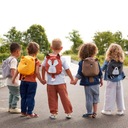 Predškolský jednokomorový batoh Lassig chlapci, dievčatá Odtiene oranžovej, Počet vreciek 1