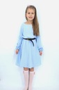 Dievčenské šaty s opaskom 104 cm 3/4 roky Dominujúca farba modrá