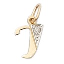 ZŁOTA 585 ZAWIESZKA LITERKA I CYRKONIA WSPANIAŁY PREZENT