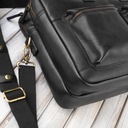 Pánska kožená taška na notebook, cestovná s držiakom na kufor, priestranná Druh na notebook