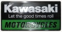 Вывеска KAWASAKI, жестяной постер, подарок, 25х50