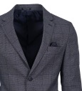 МУЖСКОЙ ТЕМНО-СИНИЙ ПИДЖАК В КЛЕТКУ, ЭЛЕГАНТНЫЙ, ПОВСЕДНЕВНЫЙ, ТУРЕЦКИЙ, 56