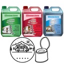 Жидкий концентрат для туристических туалетов, набор 15л ЗЕЛЕНЫЙ СИНИЙ КРАСНЫЙ TOI TOI