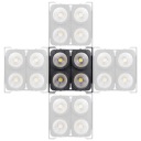 РЕФЛЕКТОР СЦЕНИЧЕСКИЙ ПРОЖЕКТОР БЛИНДЕР СТРОБОСКОП 4x100 Вт COB LED