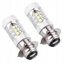 LUZ MOTOCICLETA DIODO LUMINOSO LED 80W H6/P15D 2 PIEZAS 