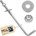 СТРОИТЕЛЬНЫЙ АНКЕР ДЛЯ ТРУБНЫХ СТЕН ТИПА L M14 14x350 ОЦИНКОВАННЫЙ