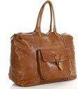 Cestovná víkendová taška elegantná koža MAZZINI Dominujúca farba hnedá