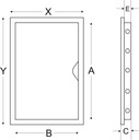 AirRoxy INSPECT DOOR 25 x 40 см АБС-БЕЛЫЙ